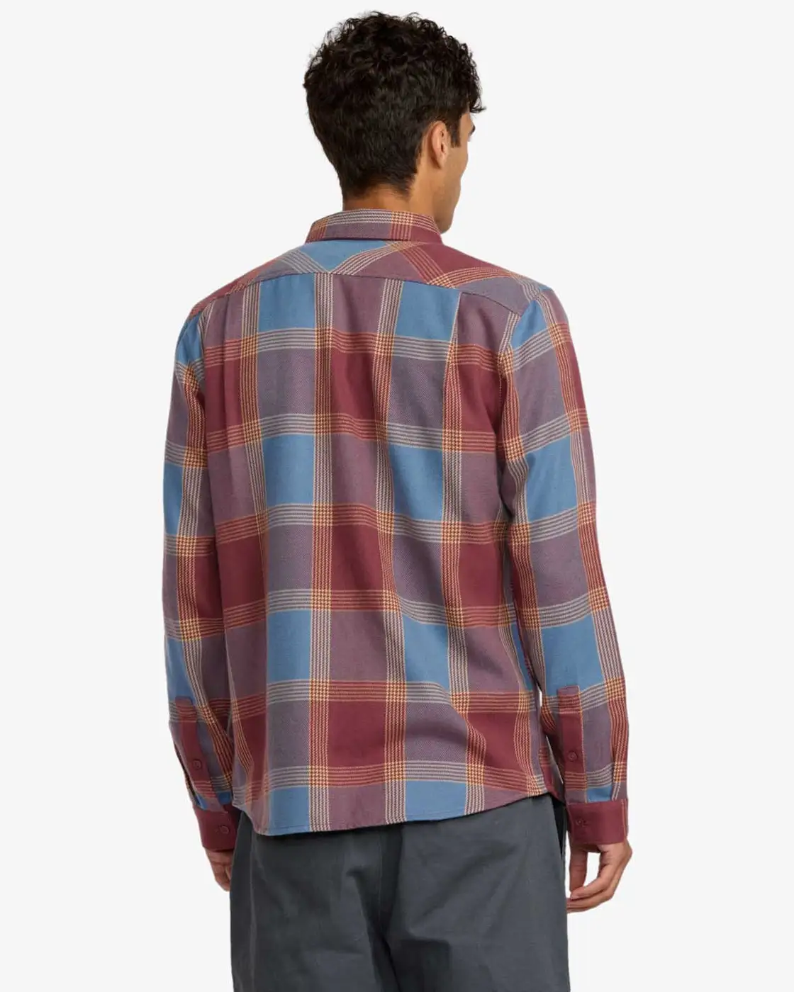 camisa rvca Camisa Manga larga hombre RVCA ref-23A053502 THATLL WORK FLANNEL cuadros marrón