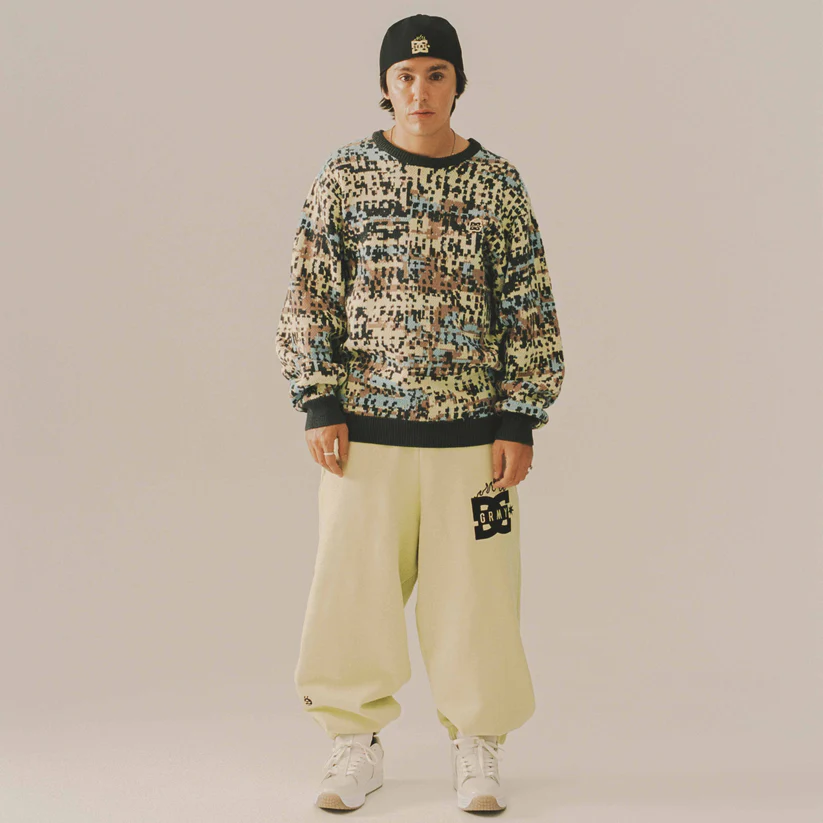 jersey Grimey JERSEY GRIMEY GKSW638-MTC THE SWARM DC SHOES X - VINTAGE CREWNECK -multicolor