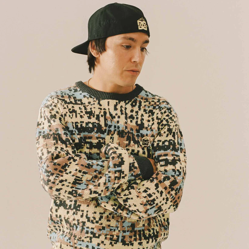 jersey Grimey JERSEY GRIMEY GKSW638-MTC THE SWARM DC SHOES X - VINTAGE CREWNECK -multicolor