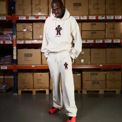 PANTALON CHANDAL GRIMEY the shelter wide leg GRTS283-OWHT-OFF WHITE-blanco