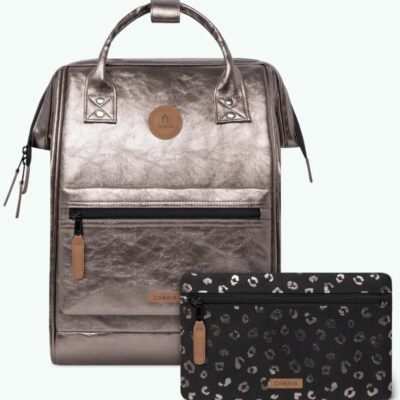 MOCHILA -BOLSO CABAIA LOUISVILLE small ref-CAB743JQKC-TWO POCKETS brown iridescent-marrón