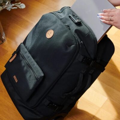 MALETA _MOCHILA CABAIA blanda con 2 ruedas Small BERLIN-soft suitcase BLACK