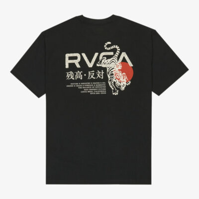 Camiseta RVCA hombre manga corta TIGER SUN SS Ref.EVYZT00303 BLACK-negra