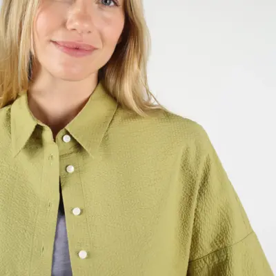 Camisa de manga corta y algodón vegano WEMOTO GREEN ref-272.303-600 verde pistacho