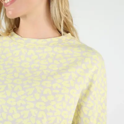 Camiseta de de manga corta vegano WEMOTO JENNA Ref-272.223-734 amarillo y beige
